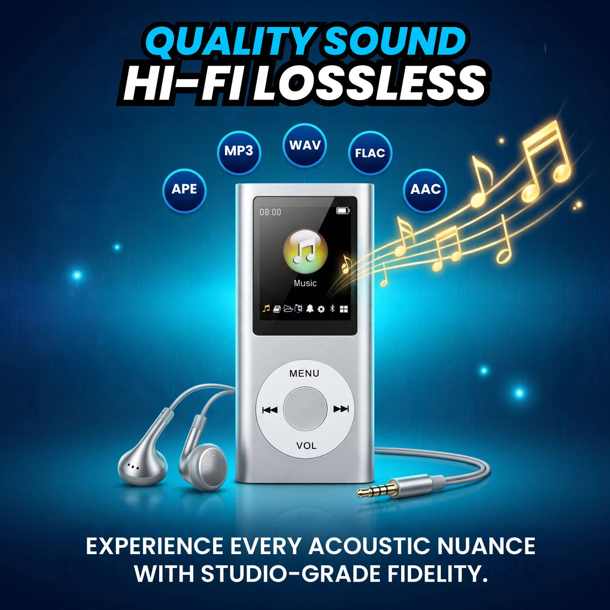 MP3 Player with Screen and Case