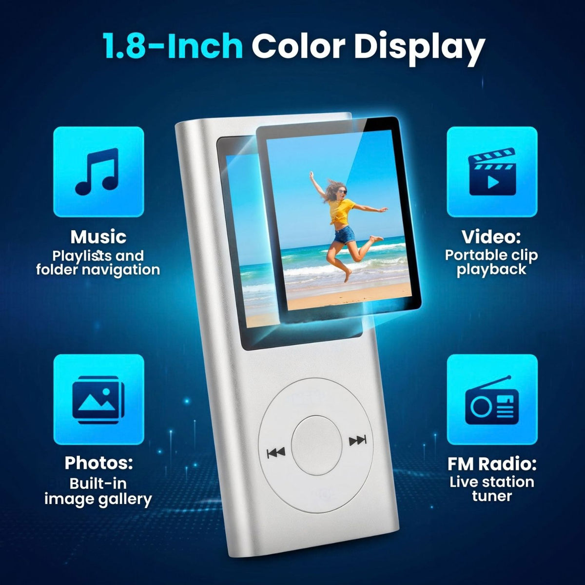 MP3 Player with Screen and Case