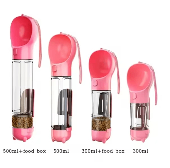 3 in 1 Portable Dog Water Bottle and Food Dispenser